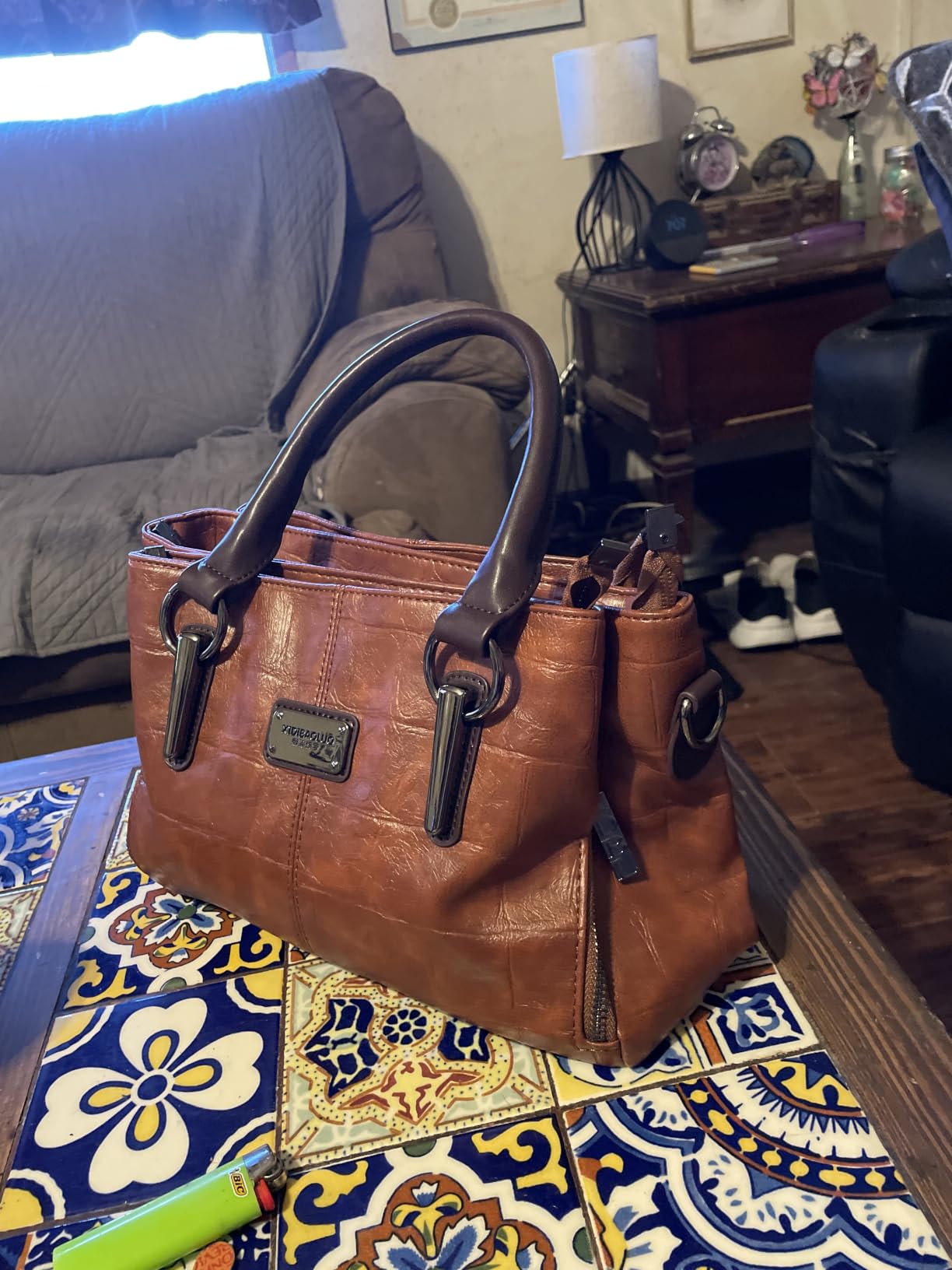 Handbags and Purses for Women Vegan Leather Tote Bag for Women Satchel Shoulder Bags Travel Purse with Compartments customer photo 1