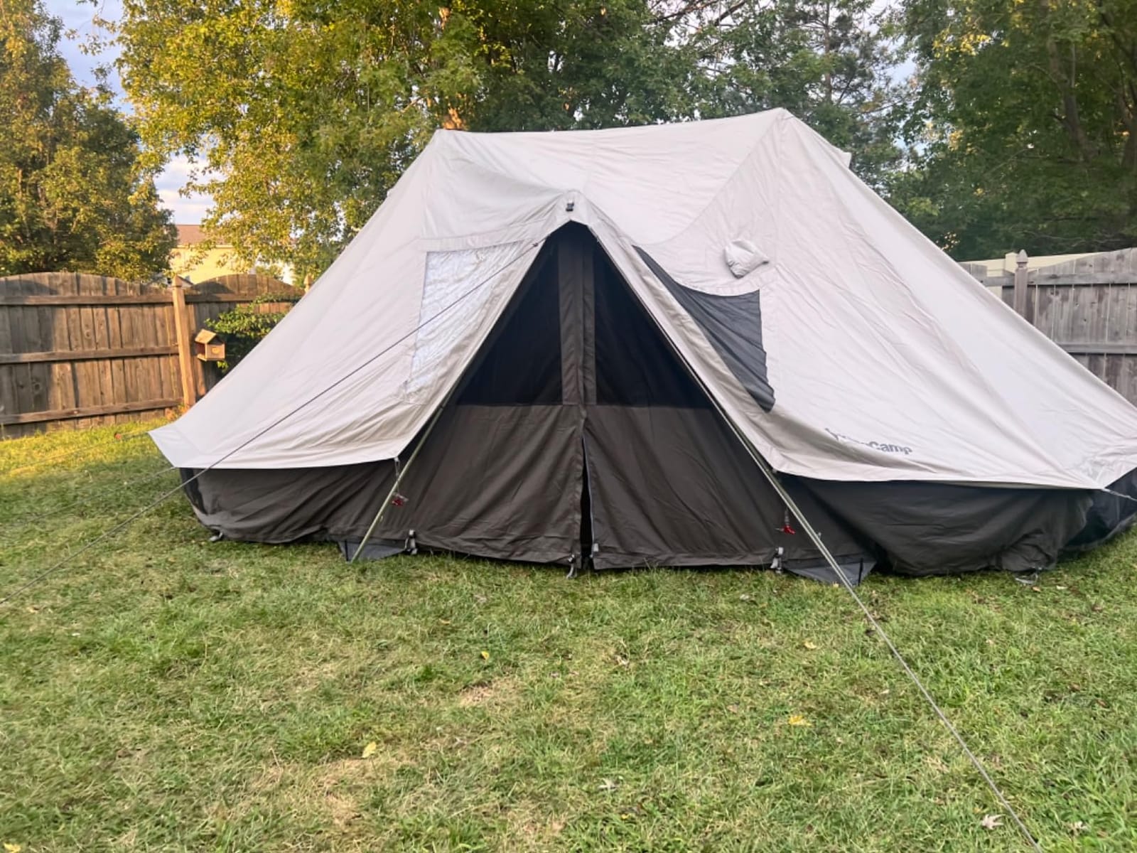 KingCamp Canvas Bell Yurt Tents, 15.1ft/21.98ft 4 Seasons Large Waterproof & Windproof Luxury Glamping Tent w/Stove Jack for Family Outdoor Camping, Hunting, Parties customer photo 1