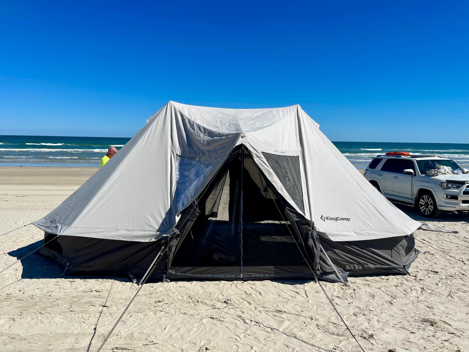 KingCamp Canvas Bell Yurt Tents, 15.1ft/21.98ft 4 Seasons Large Waterproof & Windproof Luxury Glamping Tent w/Stove Jack for Family Outdoor Camping, Hunting, Parties customer photo 2