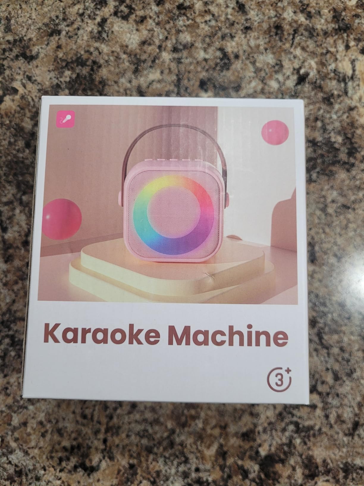 Mini Karaoke Machine, Portable Bluetooth Speaker with 2 Wireless Microphones | 360° Surround Sound, 5 Voice Effects, Bluetooth 5.0, LED Lights, TF/USB/AUX, For Kids and Adults, Family Home Party and Gifts customer photo 2