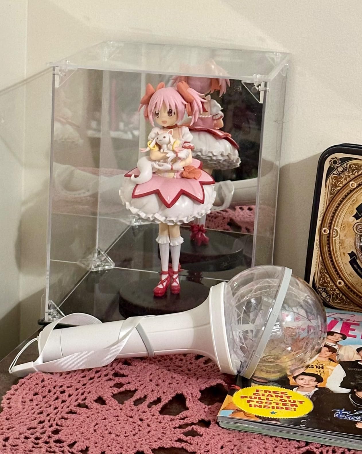 Acrylic Display Case for Collectibles Assemble Clear Acrylic Display Box with Mirrored Back, Alternative Glass Case for Action Figures Lego Model Doll Toys Display (6x6x10 inch; 15x15x25 cm) customer photo 2