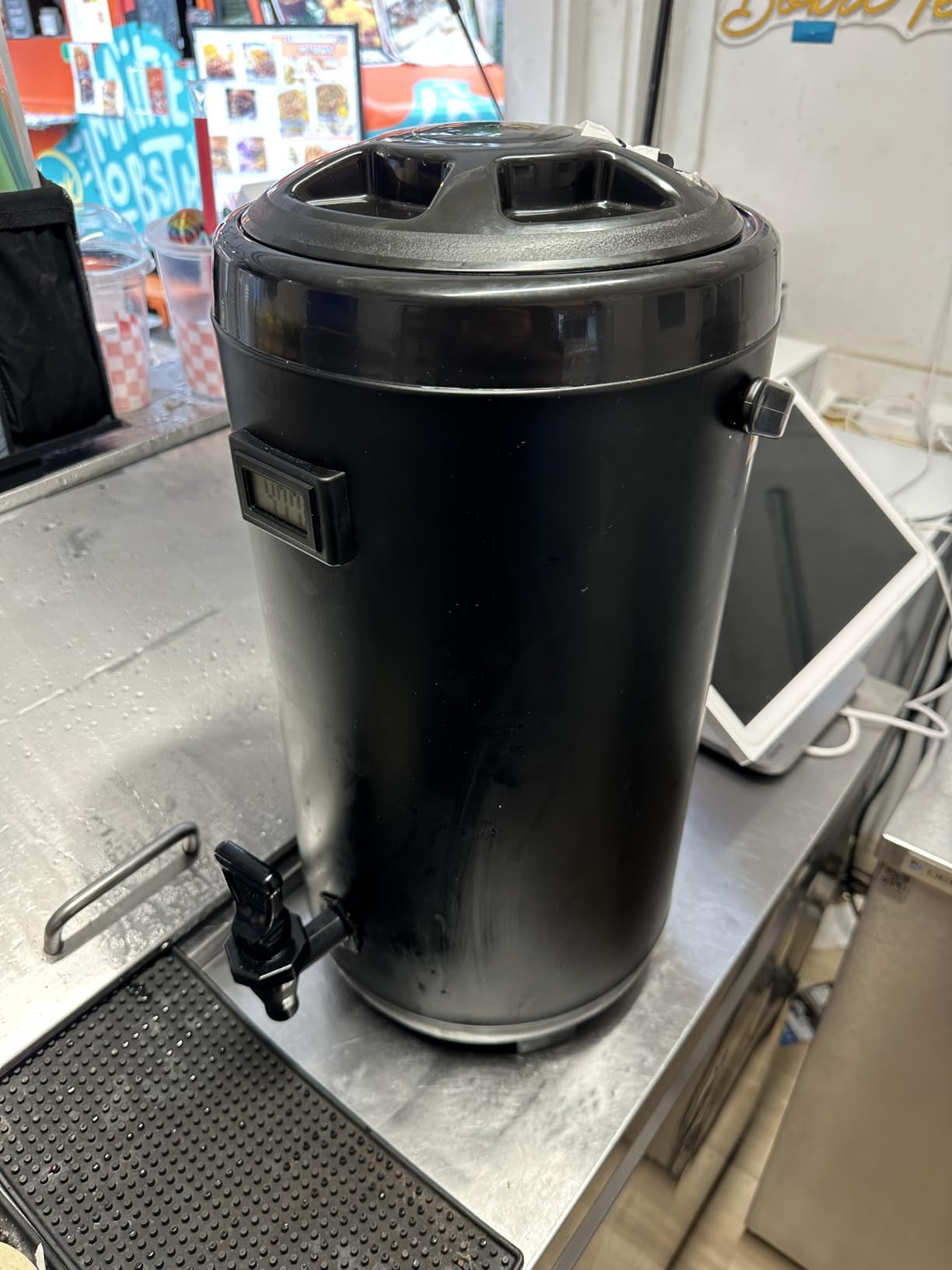 Insulated Beverage Dispenser-NON HEATING-75 Cup Cold Drink Beverage for Catering-Stainless Steel Iced Beverage Dispenser 12 L/3.2 Gallon Coffee Dispenser with Spigot for Tea,Juice (black) customer photo 2