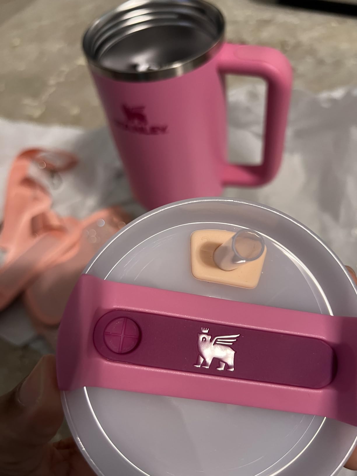 STANLEY Quencher H2.0 Tumbler with Handle and Straw 30 oz | Flowstate 3-Position Lid | Cup Holder Compatible for Travel | Insulated Stainless Steel Cup | BPA-Free | Rose Quartz 2.0 customer photo 2