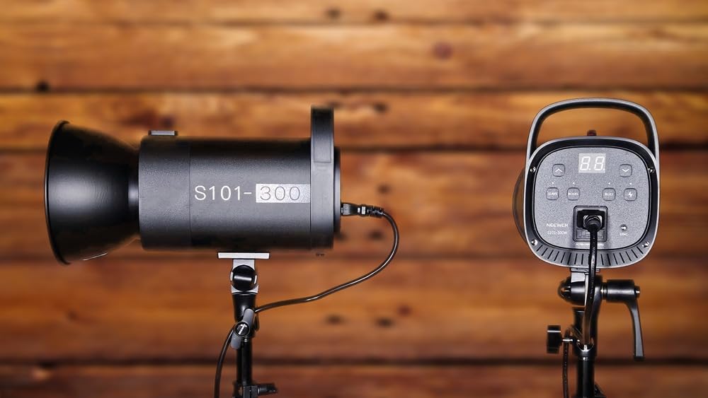 NEEWER 600Ws Studio Monolight Flash Light Kit: 2 Pack S101-300W 5600K Strobe Lights with 150W Modeling Lamps/Bowens Mount/Softboxes/Stands, Reflector/RT-16 Trigger/Bag for Photography Portrait Product customer photo 1