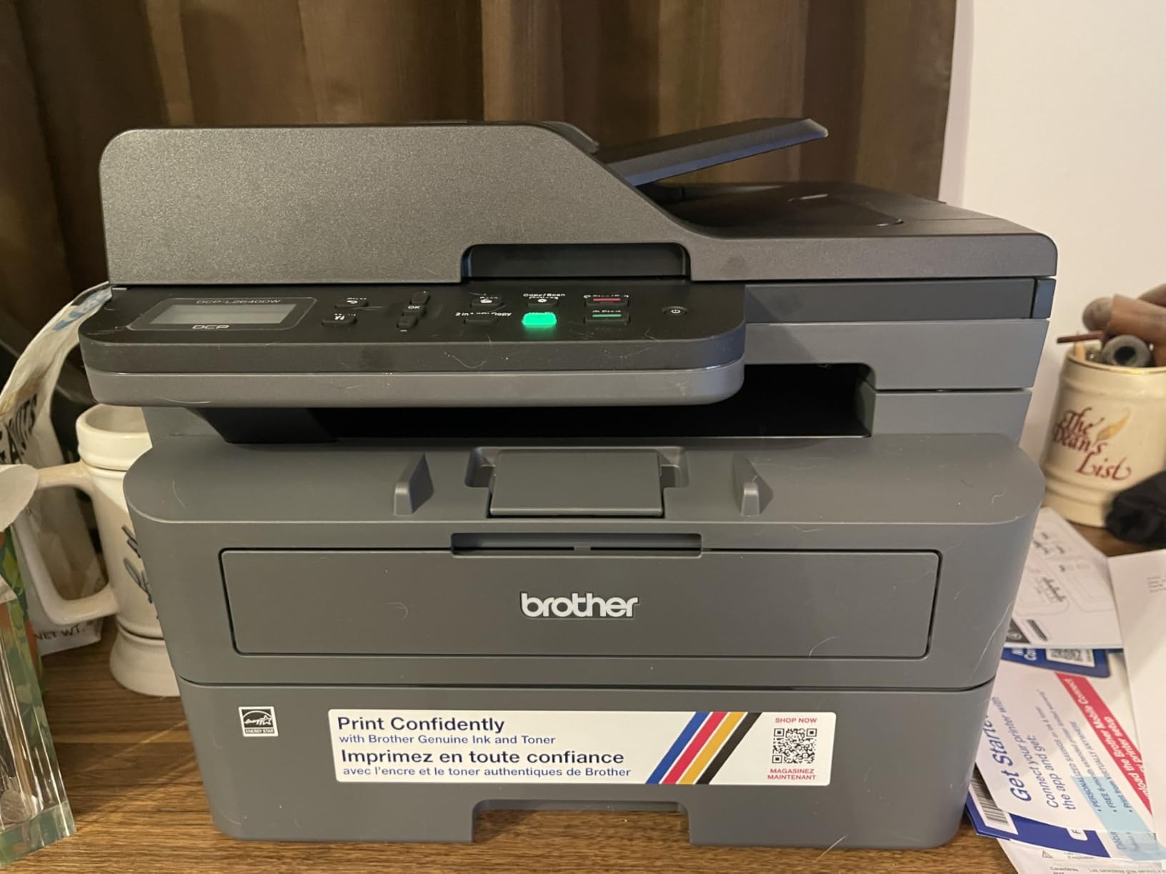 Brother DCP-L2640DW Wireless Compact Monochrome Multi-Function Laser Printer with Copy and Scan, Duplex, Mobile, Black & White customer photo 2
