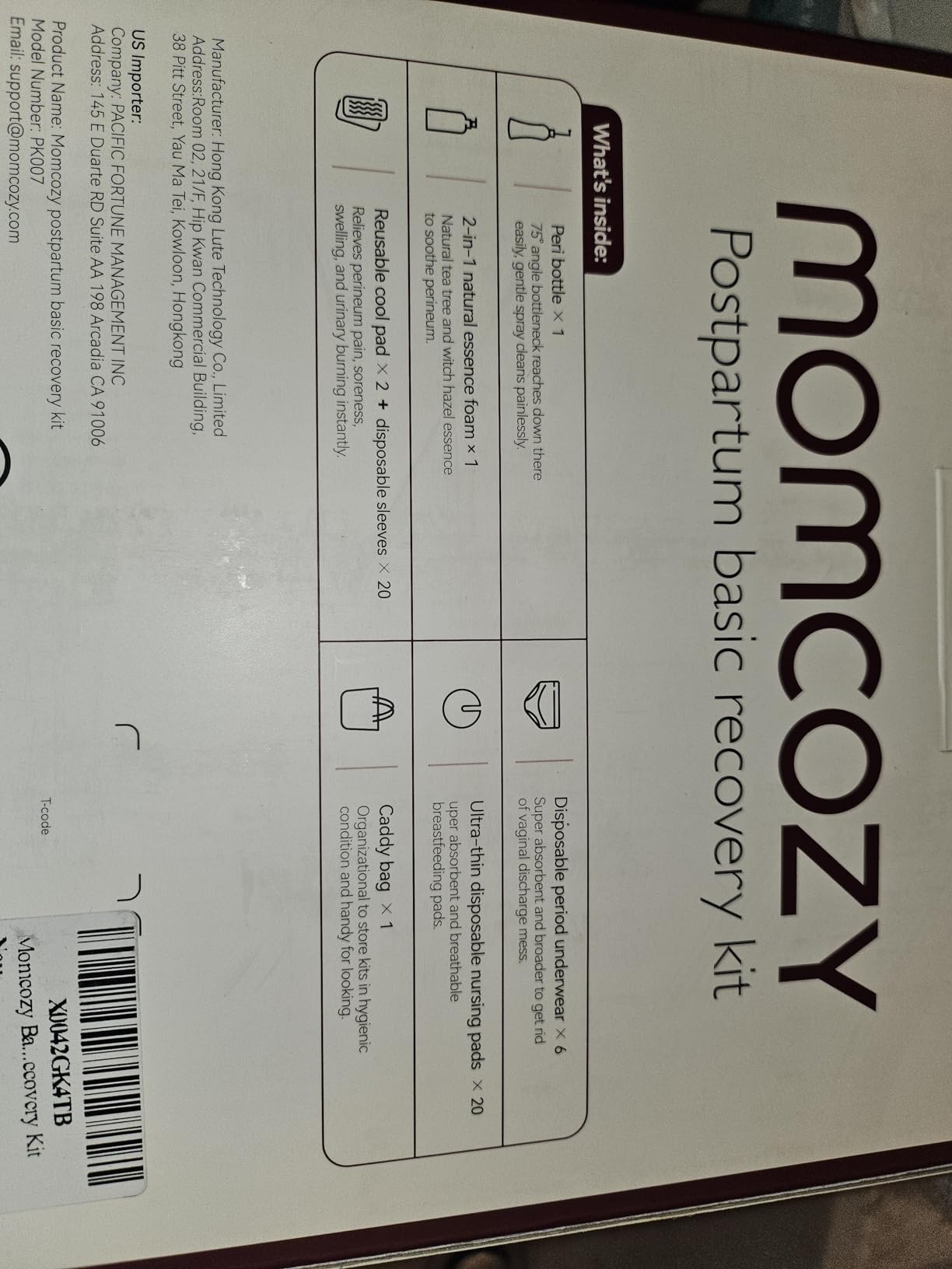 Momcozy 12pc Postpartum Recovery Kit, Labor & Delivery Essentials for Moms | 6 Disposable Underwear, Peri Bottle, 2 Reusable Cold Pads, 20 Nursing Pads & Cooling Foam. All-in-One Hospital Bag Essential customer photo 1