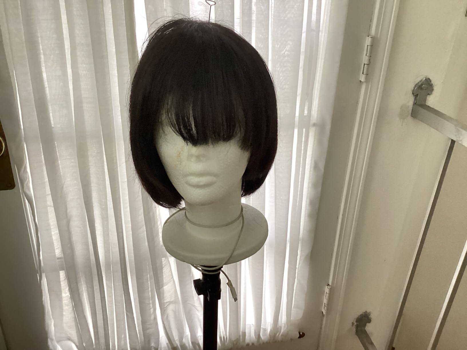 Relx Reinforced Wig Stand with Mannequin Head - Adjustable Wig Head Stand with Head for Wigs - Manikin Head Set for Cosmetology, black customer photo 1