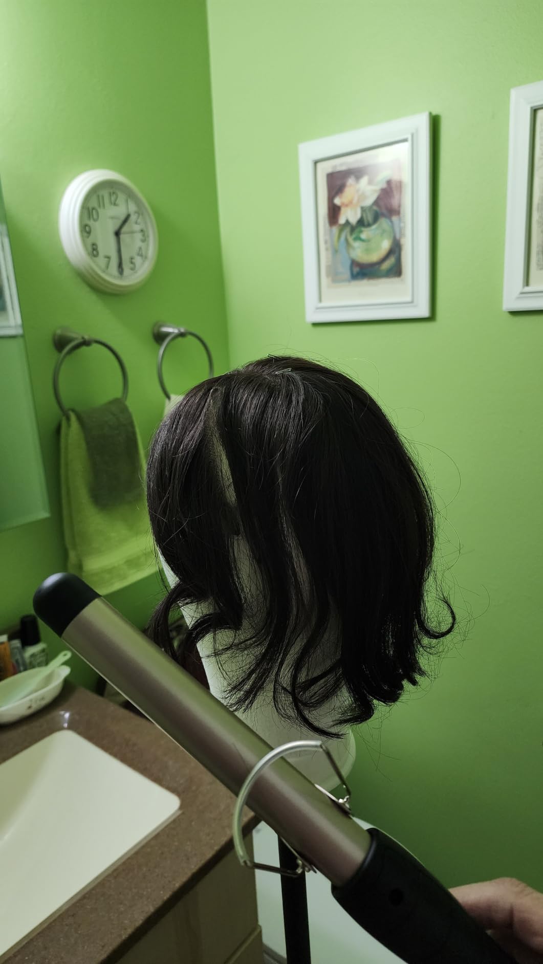 Relx Reinforced Wig Stand with Mannequin Head - Adjustable Wig Head Stand with Head for Wigs - Manikin Head Set for Cosmetology, black customer photo 2