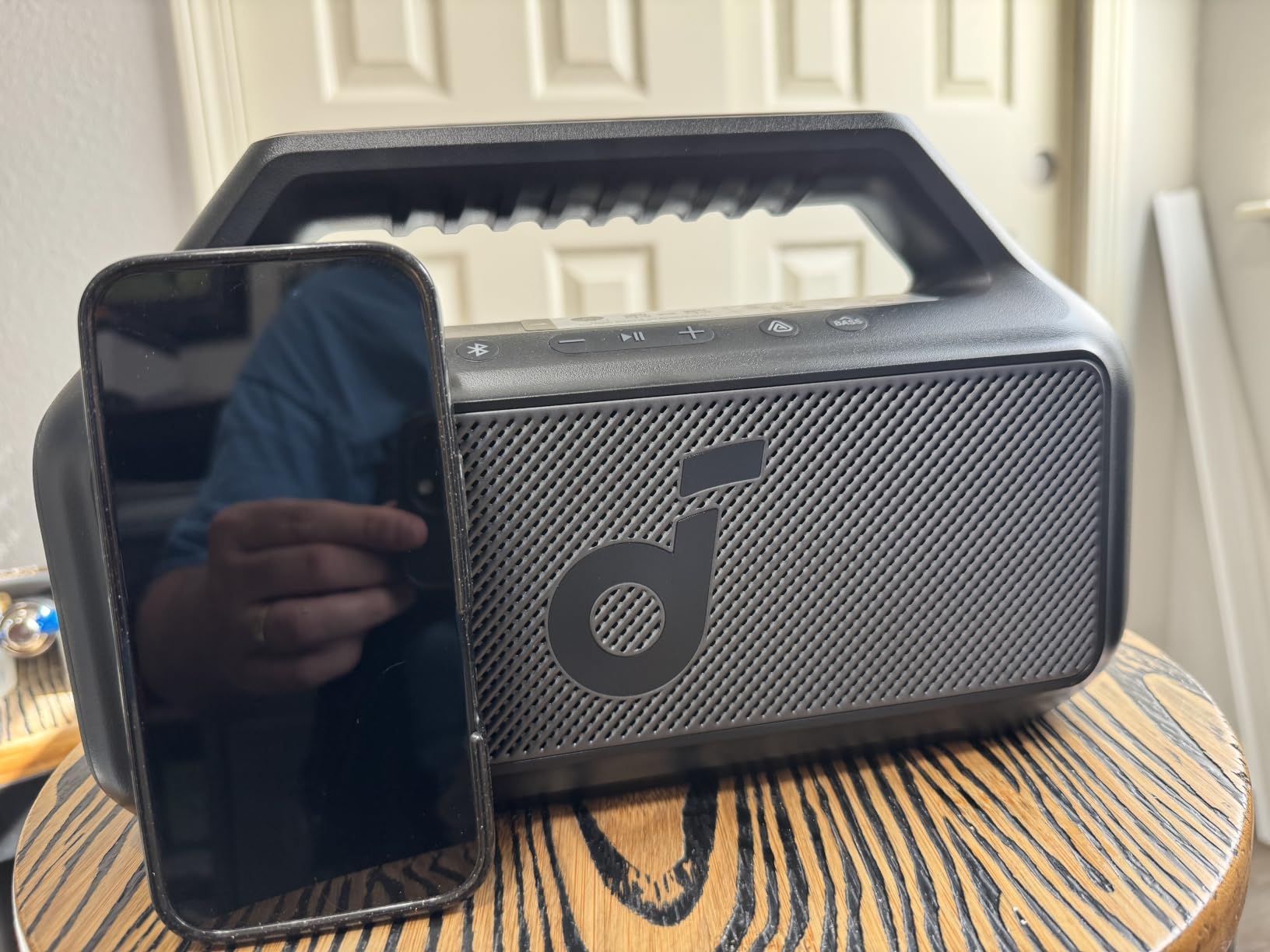 Soundcore Boom 2 by Anker, 80W Outdoor Bluetooth Speaker, 24H Playtime | IPX7 Waterproof, BassUp 2.0, Floatable, RGB lights, USB-C, Custom EQ via soundcore App, Portable for Camping and Beach customer photo 1
