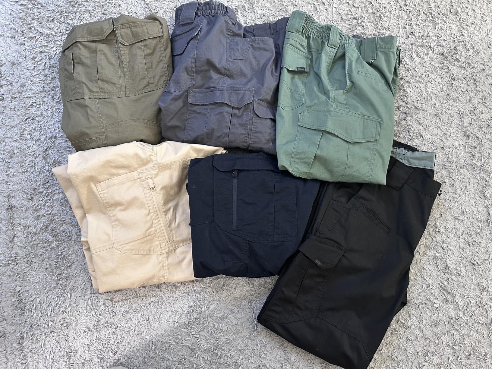 CQR Men's Utility Flex Cargo Pants, Classic-Fit Casual Stretch Work Pants, Water Resistant Lightweight Tactical Hiking Pants customer photo 1