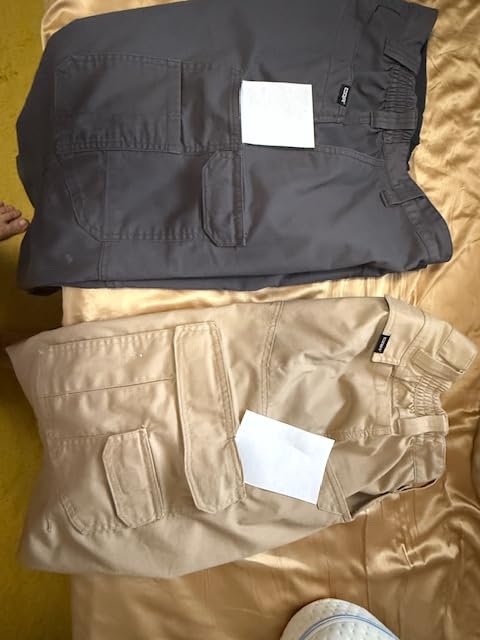 CQR Men's Utility Flex Cargo Pants, Classic-Fit Casual Stretch Work Pants, Water Resistant Lightweight Tactical Hiking Pants customer photo 2