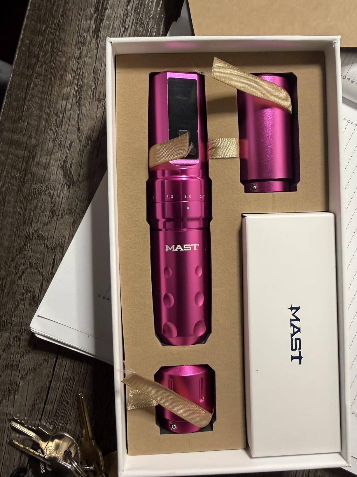 Mast Fold2 Pro Tattoo Gun, Wireless Rotary Tattoo Pen Machine | Real 7 Strokes Length, 2 Batteries 2,000mAh Power Supply Extra Battery, Mcore Tattoo Motor customer photo 2