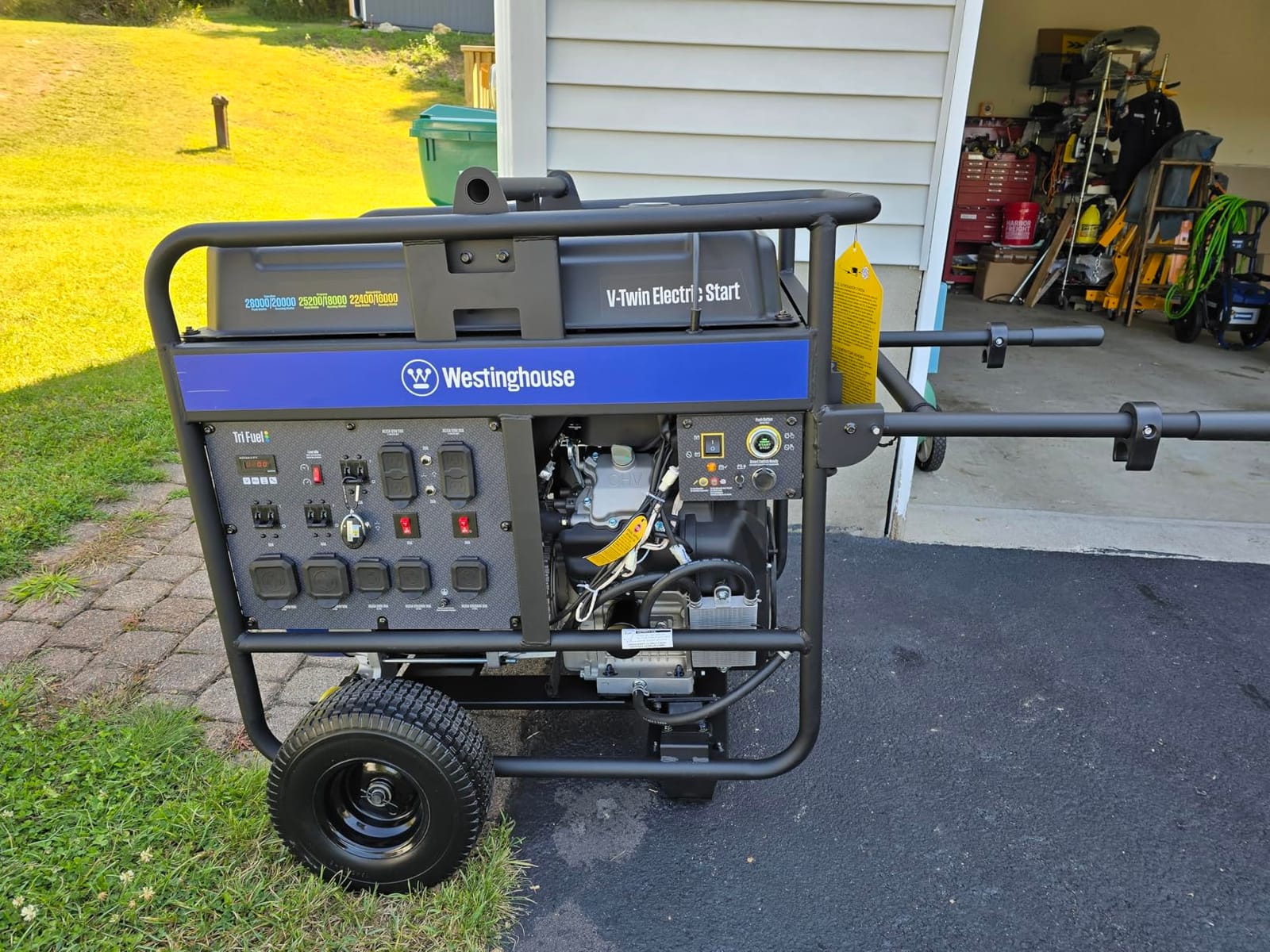 Westinghouse 28000 Peak Watt Tri-Fuel Home Backup Portable Generator, Remote Electric Start, Transfer Switch Ready, Gas, Propane, and Natural Gas Powered customer photo 2