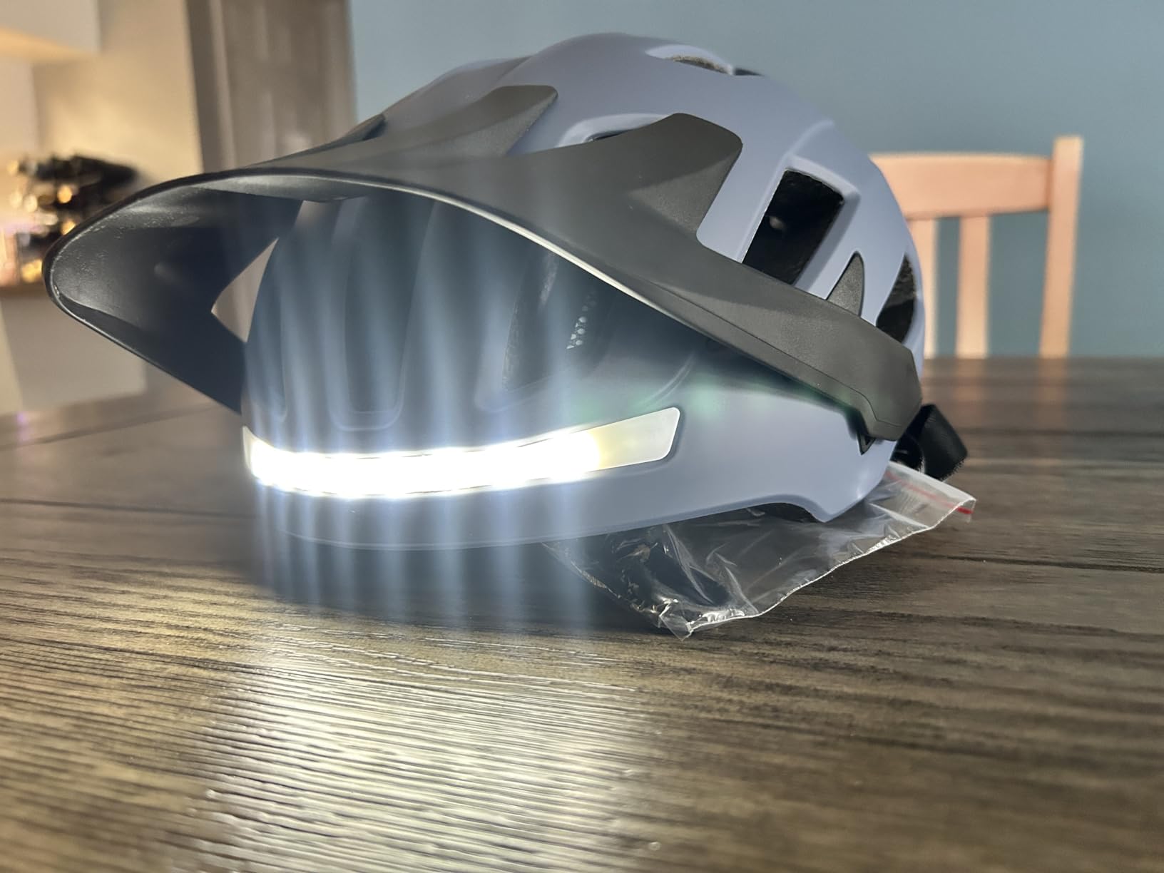 Bike Helmet, Helmets for Adults Men, Front and Back LED Lights Safe Certified MTB Road Bicycle Helmet with Adjustable Brim customer photo 2