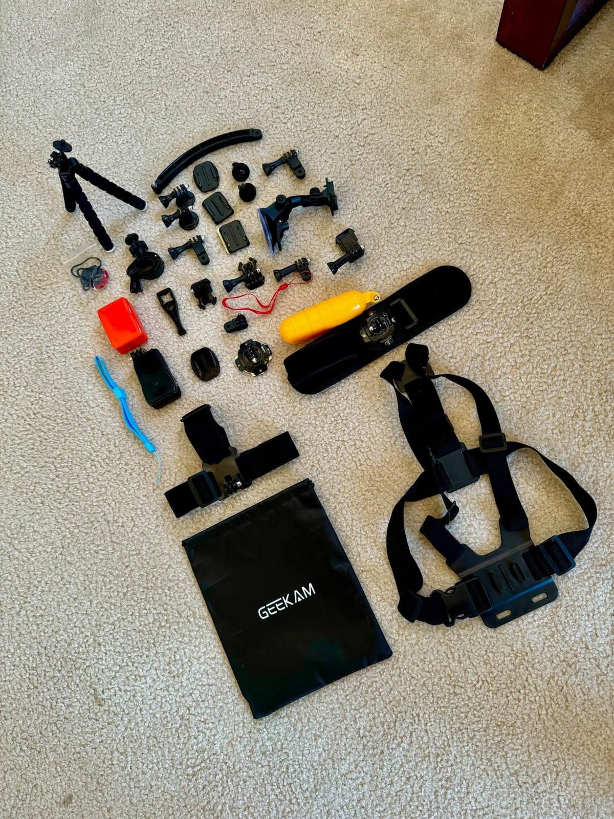 38-in-1 Action Camera Accessory Kit for GoPro, AKASO, DJI, Insta360 | Helmet/Chest/Head/Wrist/Handlebar/Suction Cup Mount + Floating Grip for Sports & Underwater Recording customer photo 1