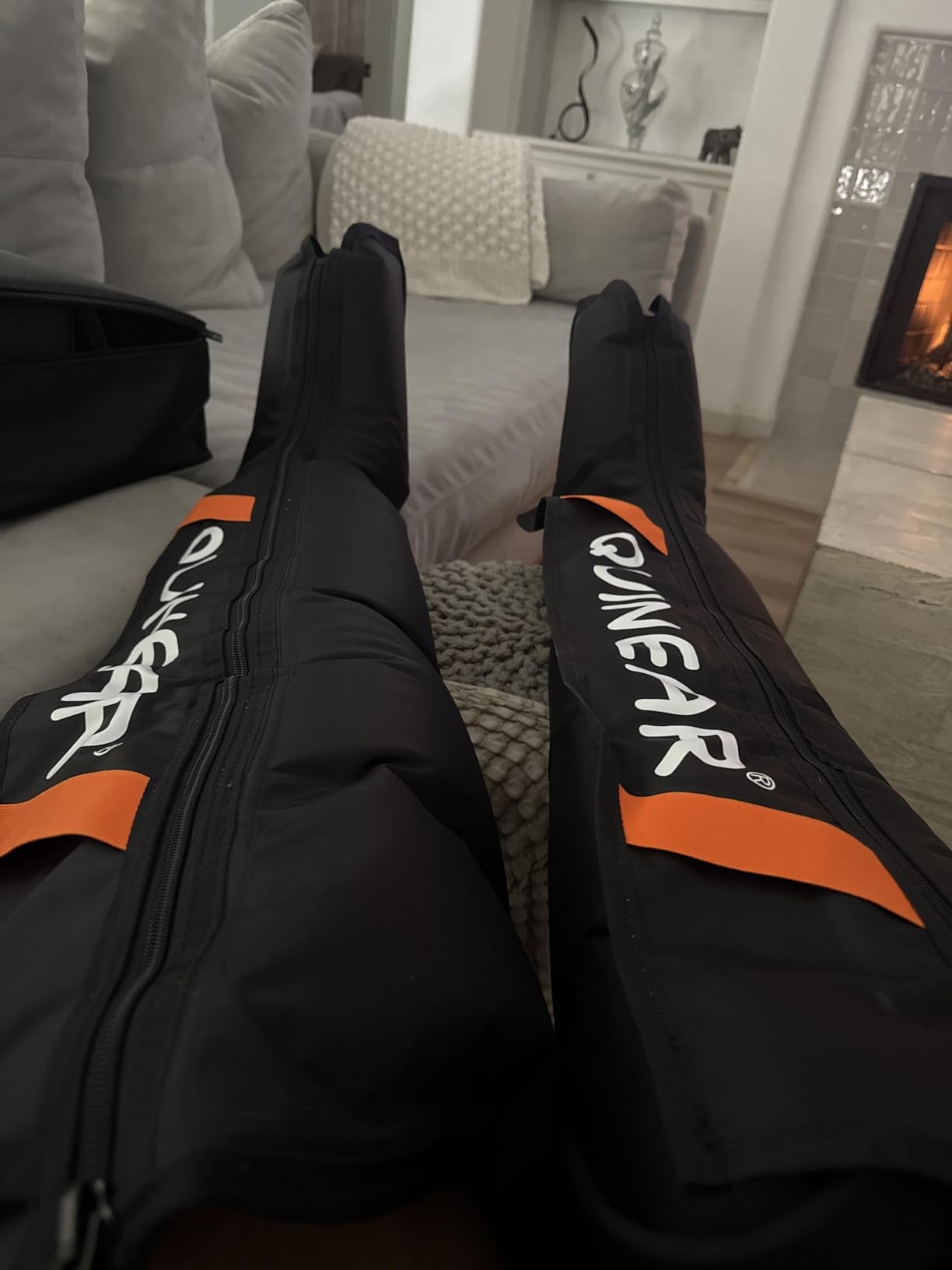 QUINEAR Professional Leg Recovery System, Cordless Air Compression Boots with Sequential Compression, Leg and Foot Massager, Fast Recovery Therapy for Athletes, FSA-HSA Eligible (Medium) customer photo 2