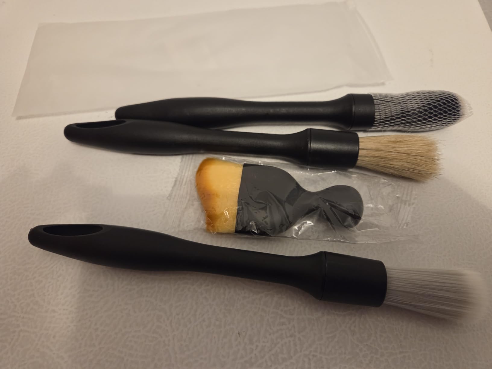 4 PCS Car Detailing Brush Set for Cleaning Interior or Exterior, Boars Bristle Detailing Brushes, Dusting Cleaning Supplies, Tool for Emblem, Air Vents, Wheels, Leather Upholstery Seat customer photo 2