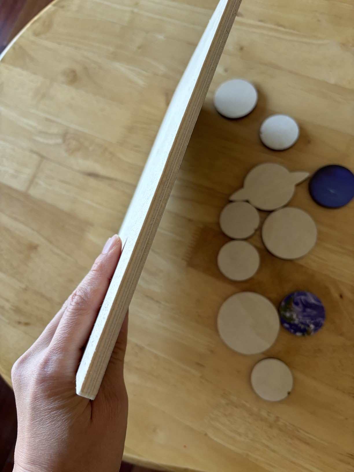 Solar System Wooden Puzzle Toys for Kids 3-5, Toddler Outer Space Montessori Planet Toys Gifts for Girls & Boys, Preschool Solar System Learning Planet Wood Puzzle Board Sensory STEM Game customer photo 2