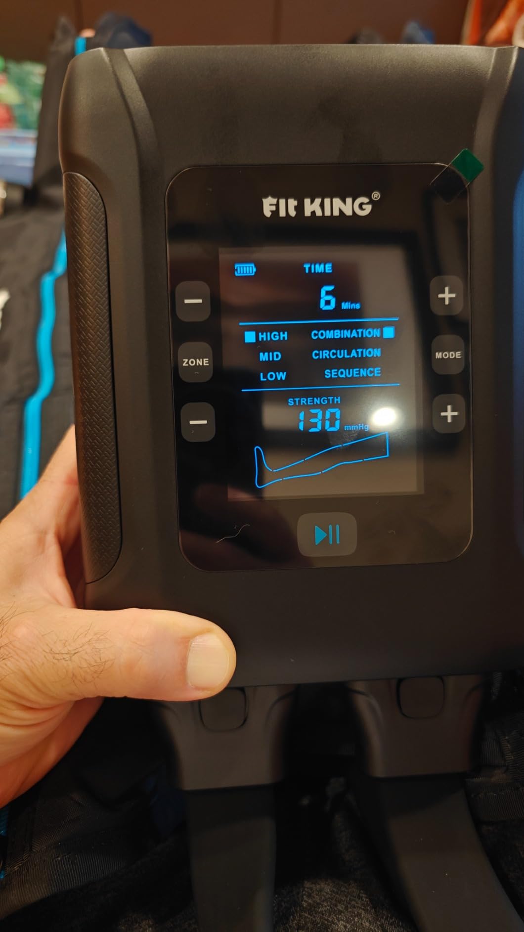 FIT KING Professional Air Compression Leg Recovery System, Cordless Rechargeable Leg Compression Massager Boots (Medium) customer photo 1