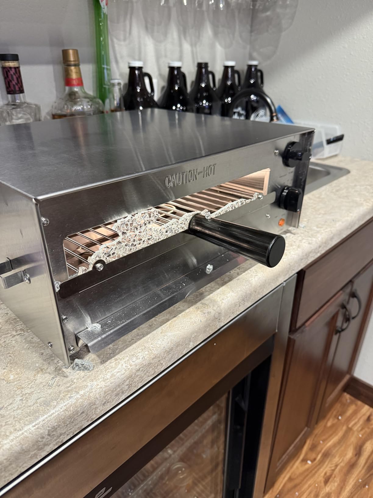 CROSSSON Countertop Electric Frozen Pizza Oven For Indoors with 30-minute Timer, Glass Door and Interior Light, Commercial Pizza Maker for Restaurant and Home Use, 120V/1550W (13 Inch) customer photo 2
