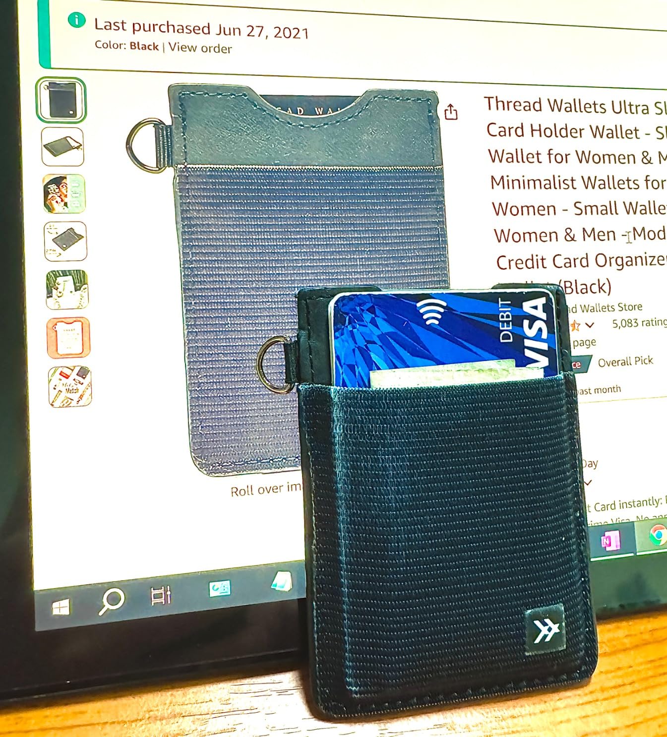 Ultra Slim Minimalist Leather Card Holder Wallet (Scout) customer photo 1
