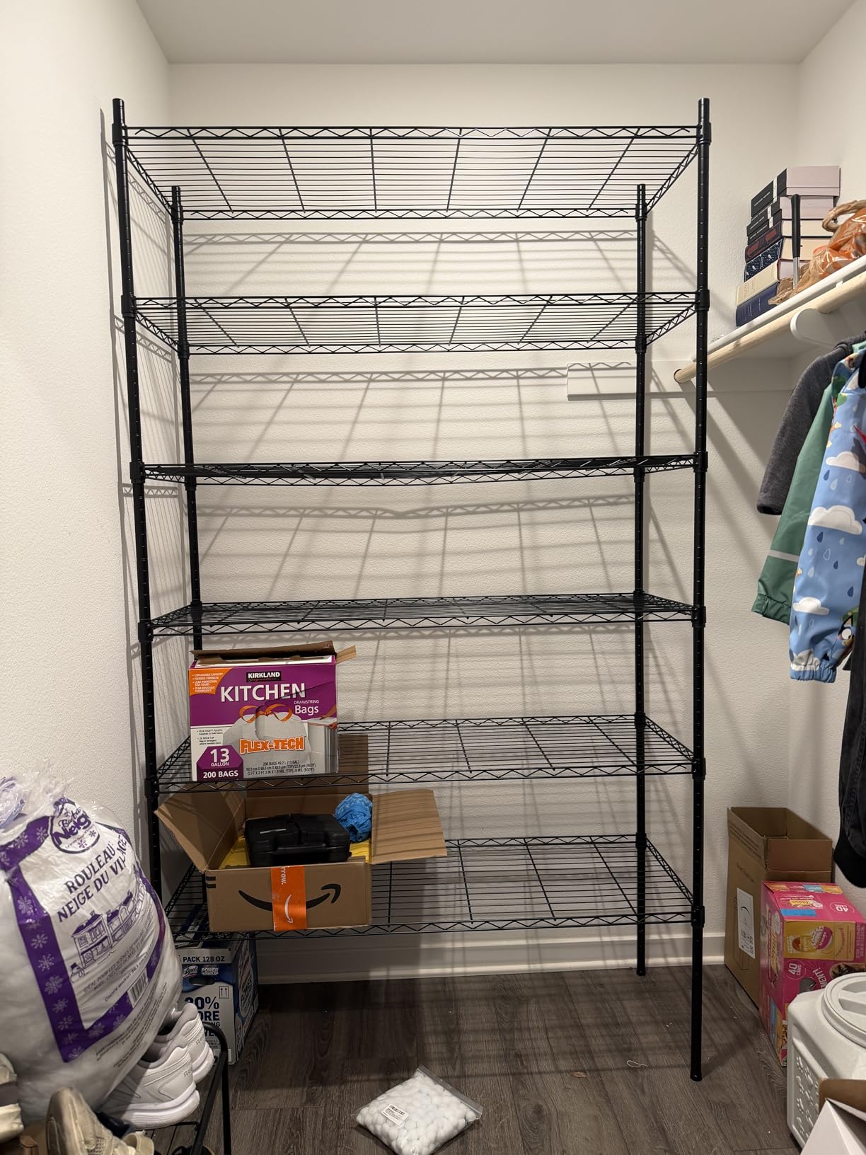 M MZG 1750 LBS Storage Shelves 5-Tier Utility Shelving Unit Steel Organizer Wire Rack for Home, Kitchen, Office, Garage, Capacity 17.7
