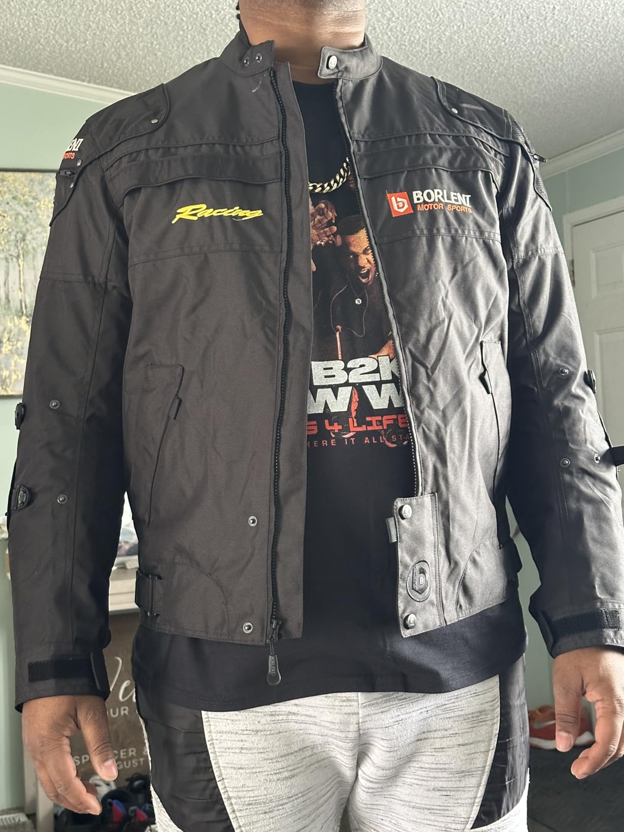 BORLENI Motorcycle Jacket Motorbike Riding Jacket Windproof Motorcycle Full Body Protective Gear CE Approved All Season customer photo 1