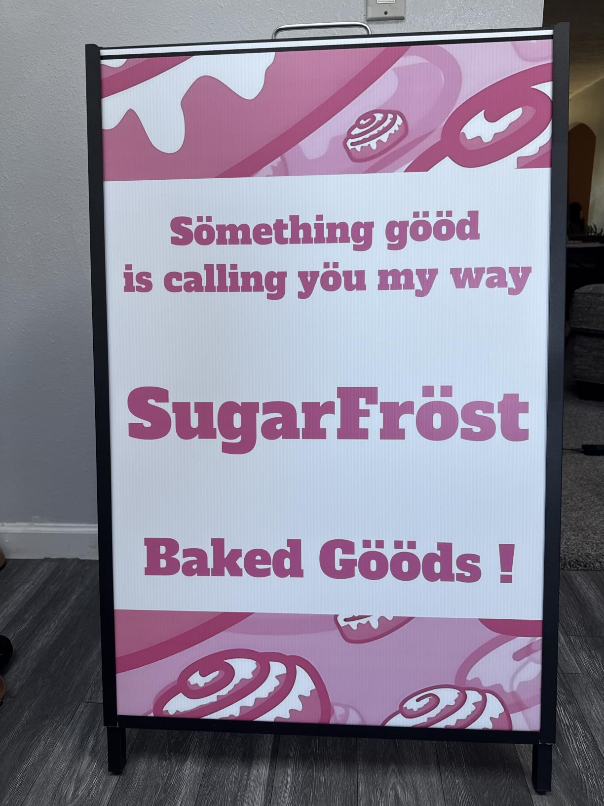 Custom A-Frame Sign Board 24 x 36 Inch Full Color Print Inserts and Text, Weatherproof Sandwich Board Signs for Outdoor, Sidewalk Sign for Business customer photo 2