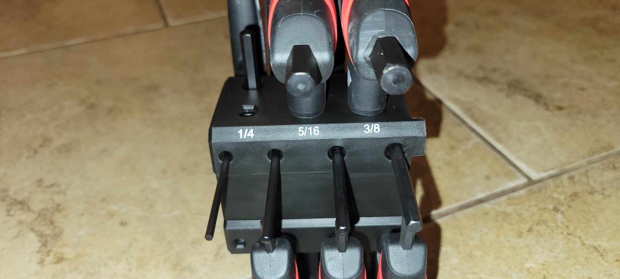 WORKPRO 14PCS T-Handle Allen Wrench Set, Metric & SAE Long Hex Key Wrenches | Sets with Storage Rack for DIY, Auto Bike Repair Tool customer photo 1