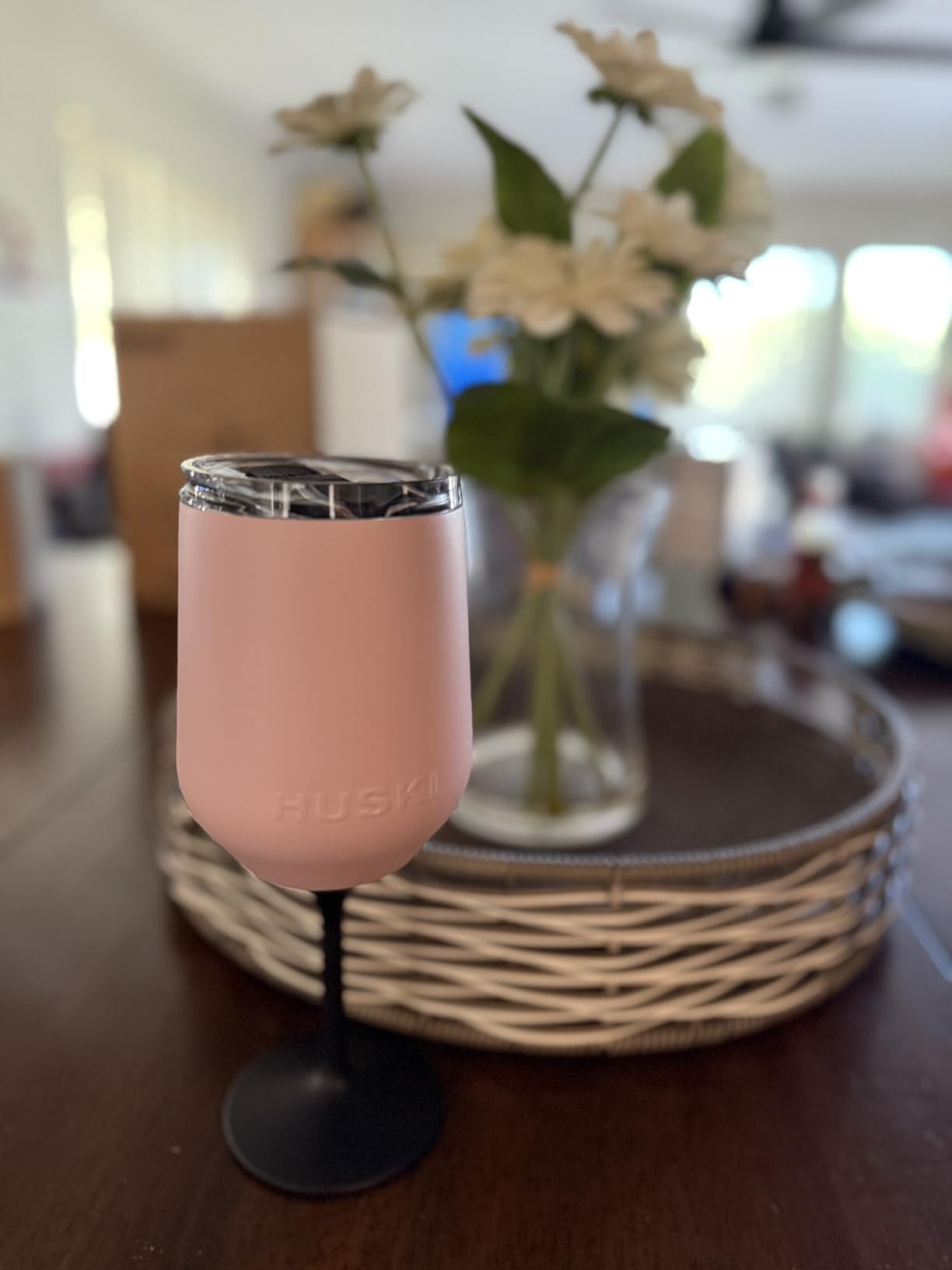 Huski Wine Tumbler 2.0 | Award-winning Design with Detachable Stem | Premium Stainless Steel Wine Glass with Lid | Triple Insulated Tumbler | 12oz Capacity | Great Gift (Powder Pink) customer photo 2