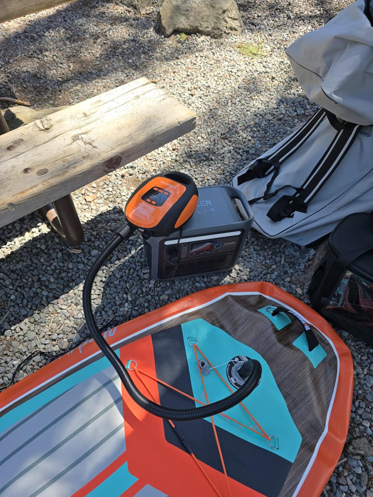 kosmegal Paddle Board Pump Electric Portable, SUP Pump for Paddleboard, 20PSI Air Compressor with Auto-Off, Deflation Function for Inflatables, Kayaks and Boats customer photo 2
