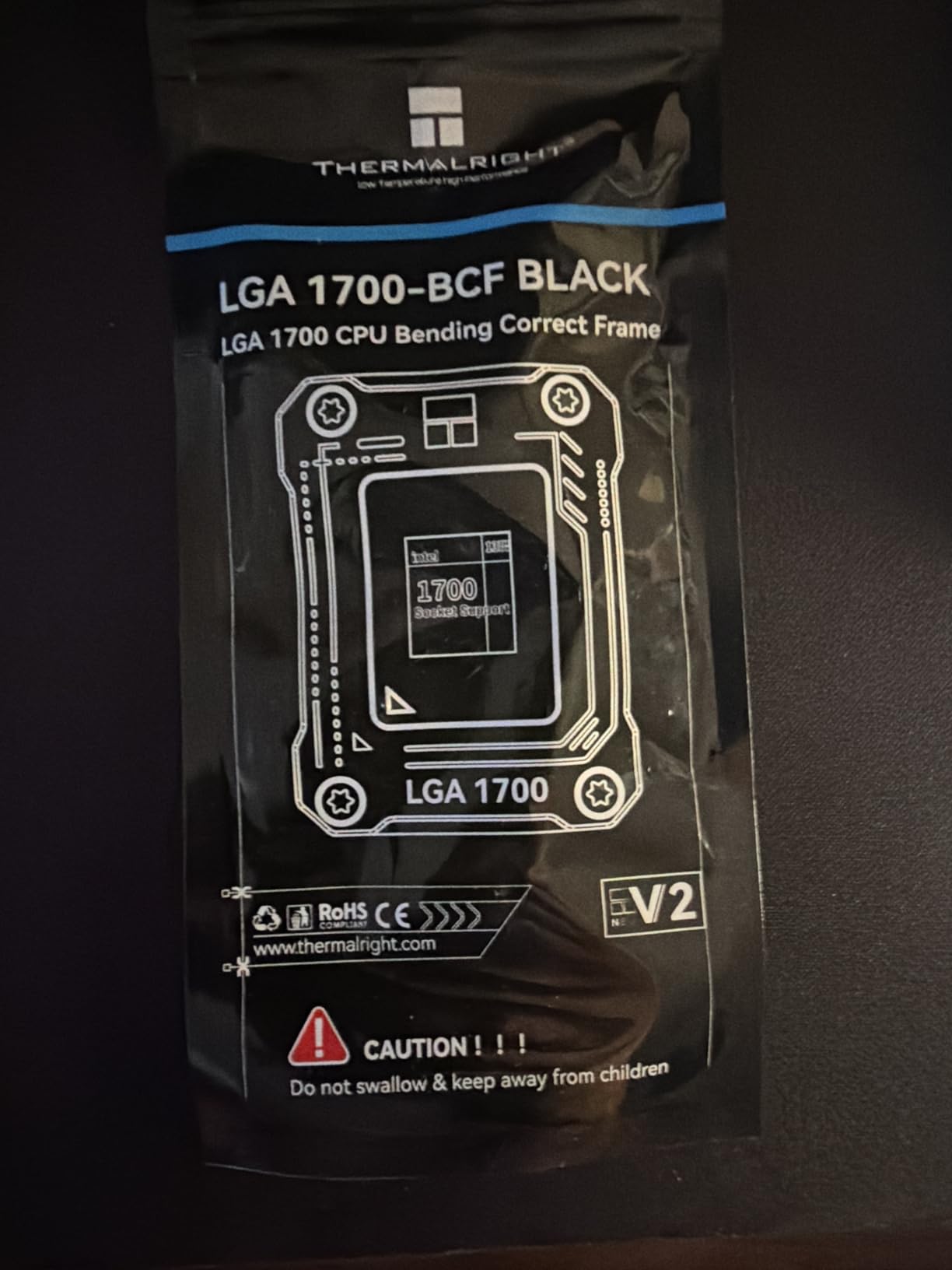 Thermalright LGA1700-BCF Black V2 CPU Anti-Bend Fixer, Intel 12/13/14 Gen Anti-Bend Fixing Fixture, Intel CPU Corrective Fixing Bracket, LGA17XX Corrective CPU Bender, LGA1700 Full Fit Fixer customer photo 2
