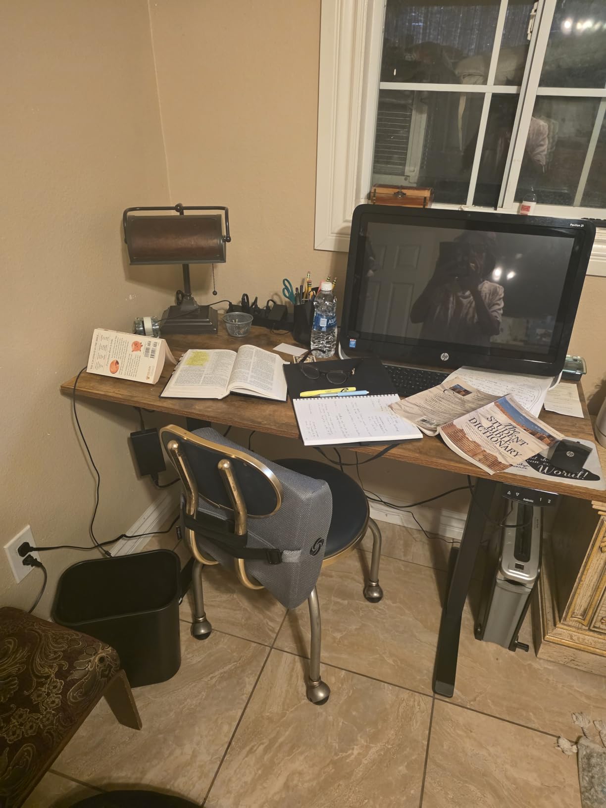 Agilestic 48x24 Inch Height Adjustable Electric Standing Desk, Rustic Brown | Sit Stand Up Computer Desk, Memory Presets, Stable Steel Frame, 176lbs, Easy Assembly, Home Office customer photo 2