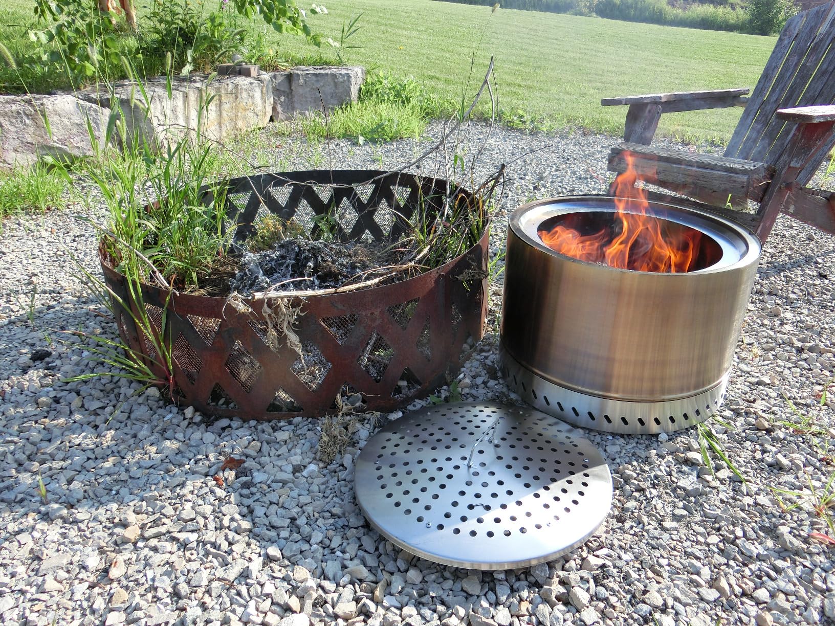 Tabel Top Fire Pit Mini, Portable Firepit Outdoor, 5.5 Inch Tabletop Firepit Stainless Steel customer photo 2