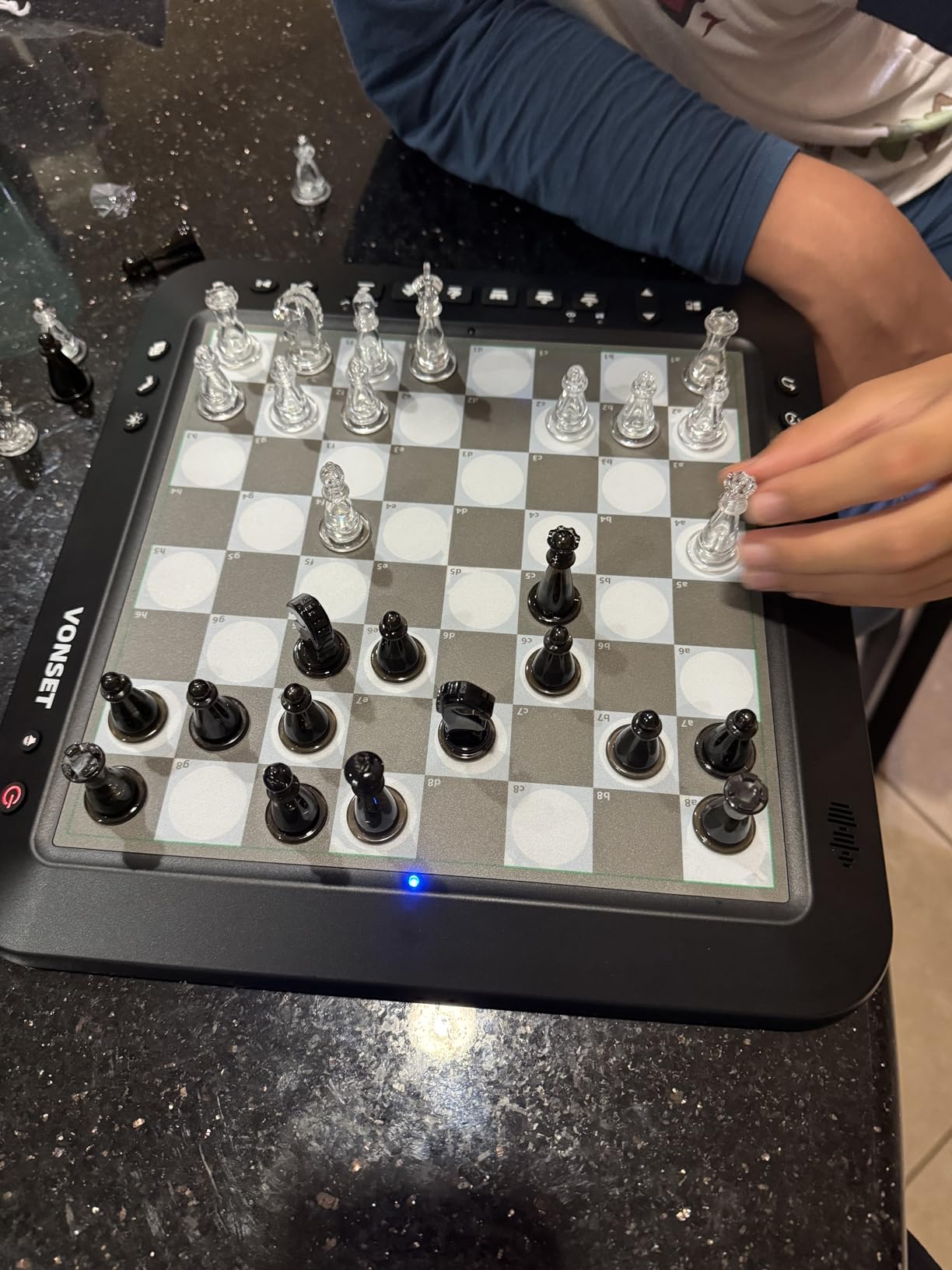 P6 Electronic Chess Board Chess Computer Talking Smart Chess Board Magnetic Electronic Chess Set with LED for Kids & Adults customer photo 2