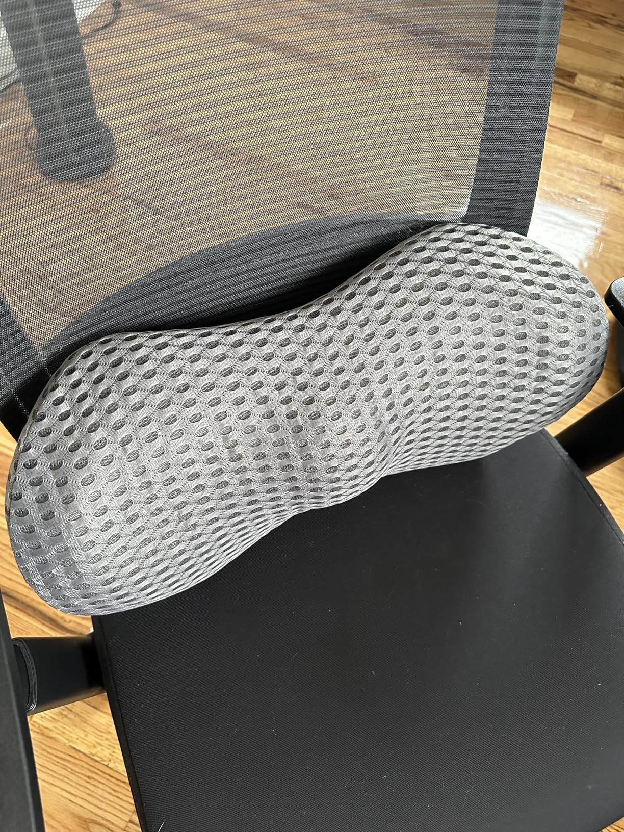 kasney Lumbar Support Pillow for Office Chair, Back Support Pillow, Gray | Memory Foam Lumbar Pillow for Low Back Pain Relief, Ergonomic Streamline Car Seat, Office Chair, Recliner and Bed customer photo 2