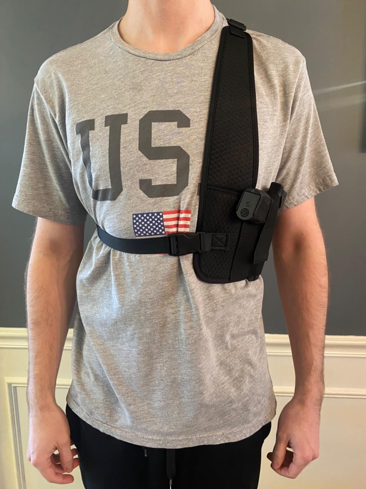 Universal Shoulder Holster for Men, Adjustable Chest Holster Right Hand | Breathable Lightweight Design with Secure Fit, Comfortable All-Day Carry, Fits Most Compact, Subcompact & Full Size Pistols customer photo 1