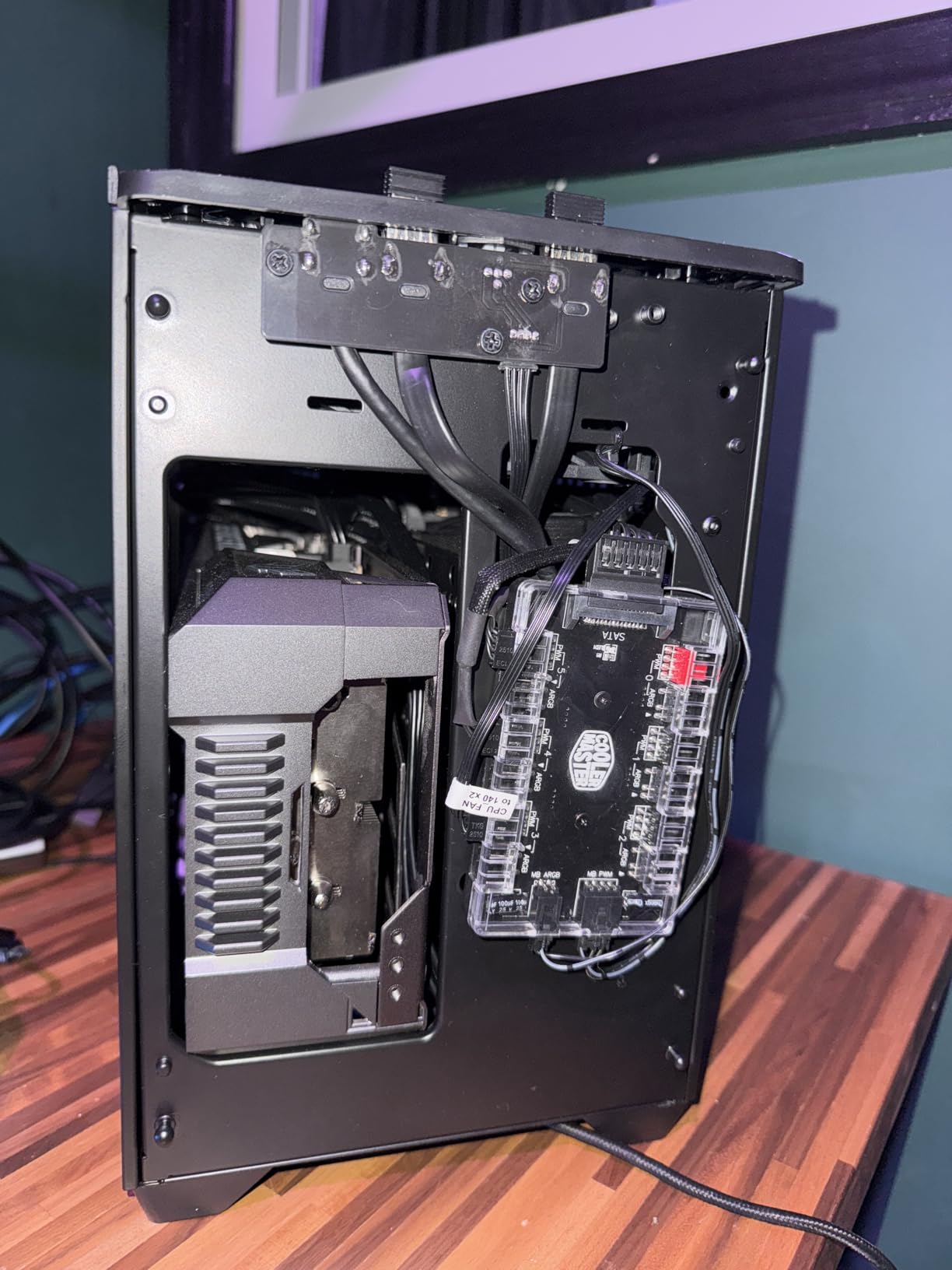 Cooler Master NR200P V2 Mini-ITX PC Case Ready, SFX Fit PSU Ready to Install, 280mm AIO Support, 357mm Vertical GPU Mount, Designed Ready Nvidia RTX 5090 | AMD RX 9070 XT, Tempered Glass, DIY customer photo 2