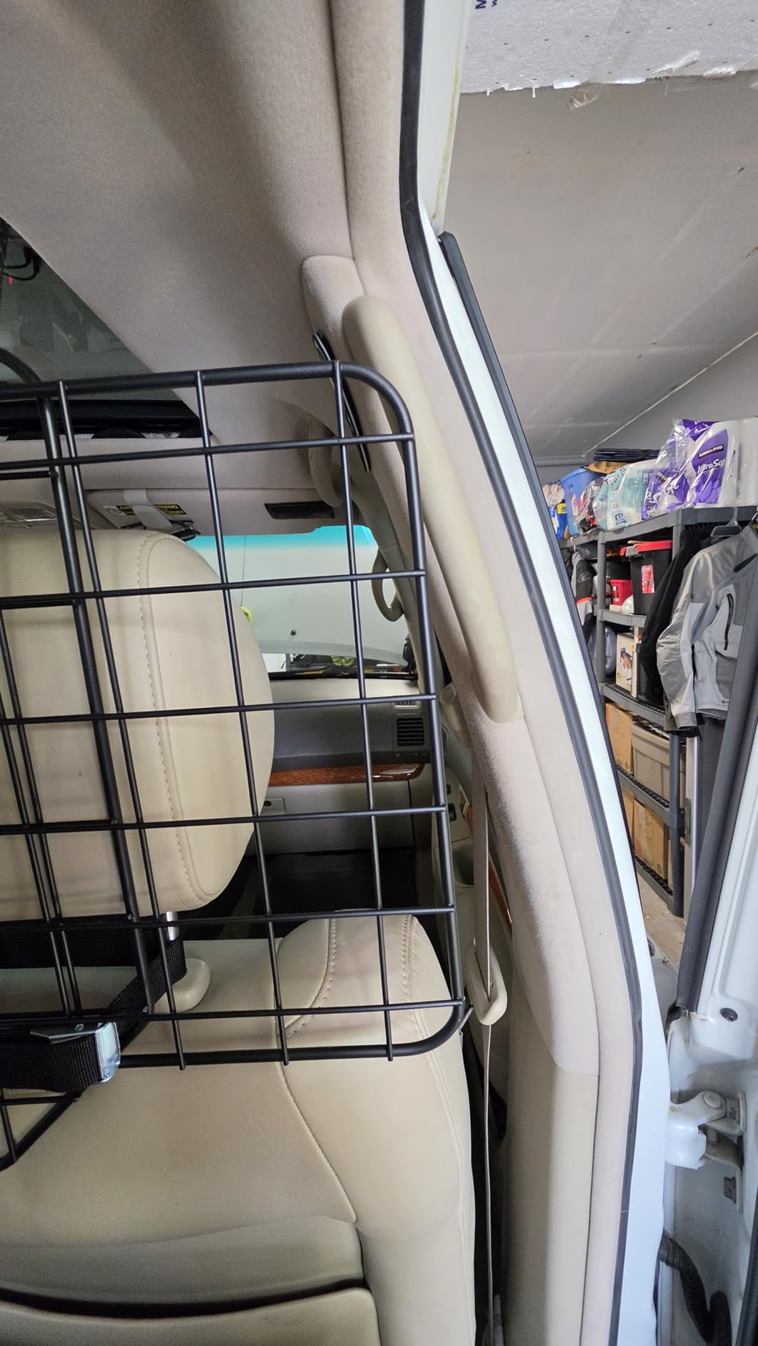 Dog Car Barrier for SUVs, Van, Vehicles, Adjustable Large Pet Barriers, Universal Fit Heavy-Duty Wire Mesh Dog Guard, Pet Divider Gate for Truck Cargo Area, Safety Car Divider, 61.9 Inches customer photo 2