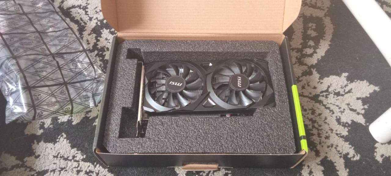 msi Gaming RTX 3050 Ventus 2X 6G OC Graphics Card (NVIDIA RTX 3050, 96-Bit, Boost Clock: 1492 MHz, 6GB GDDR6 14 Gbps, HDMI/DP, Ampere Architecture) customer photo 2