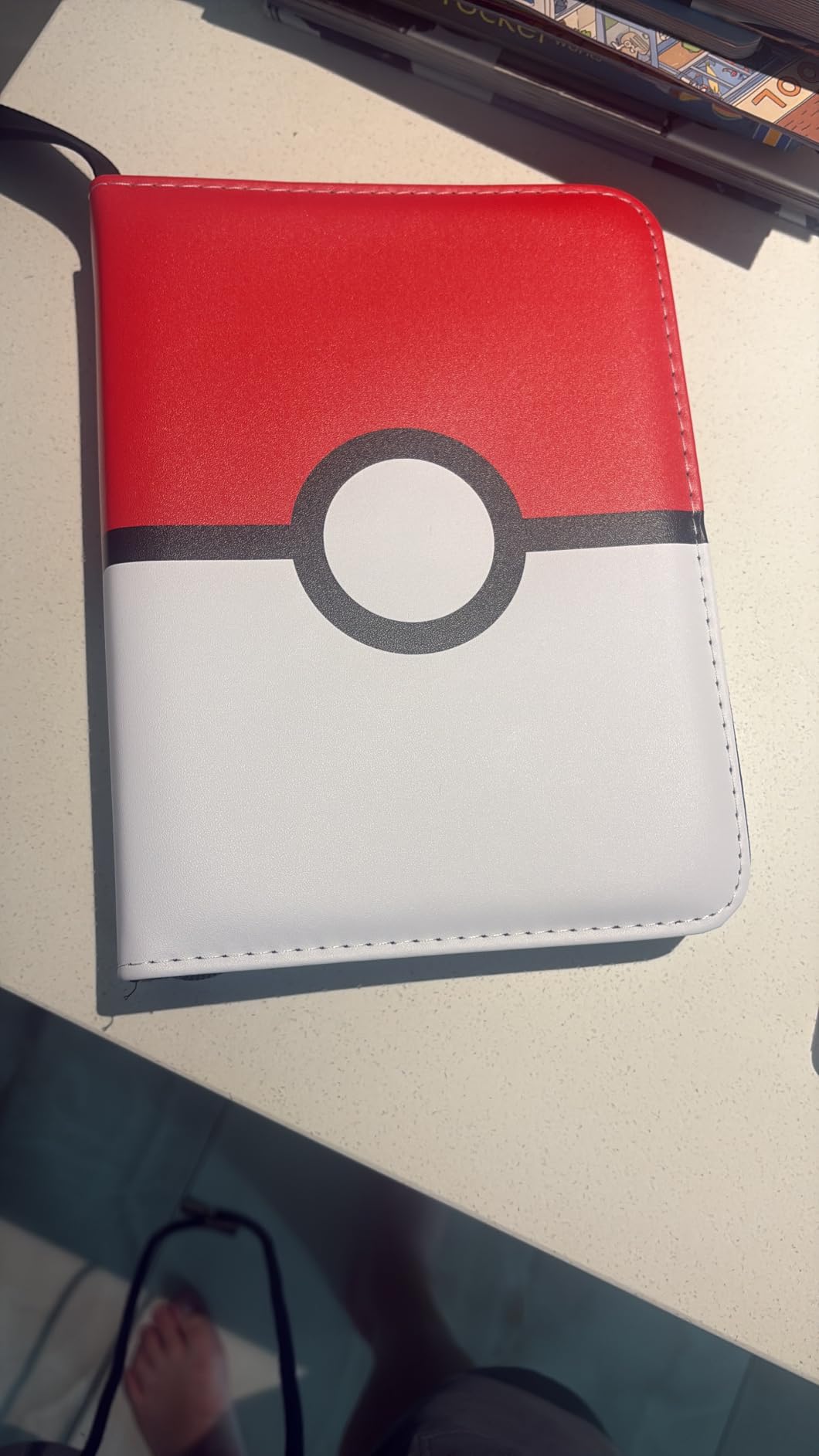 Card Binder 4 Pocket, Trading Card Holder Fits 400 Cards With 50 Removable Sleeves, Portable Collection Card Album, Game Card Case Book With Zipper for Gift, Red customer photo 1
