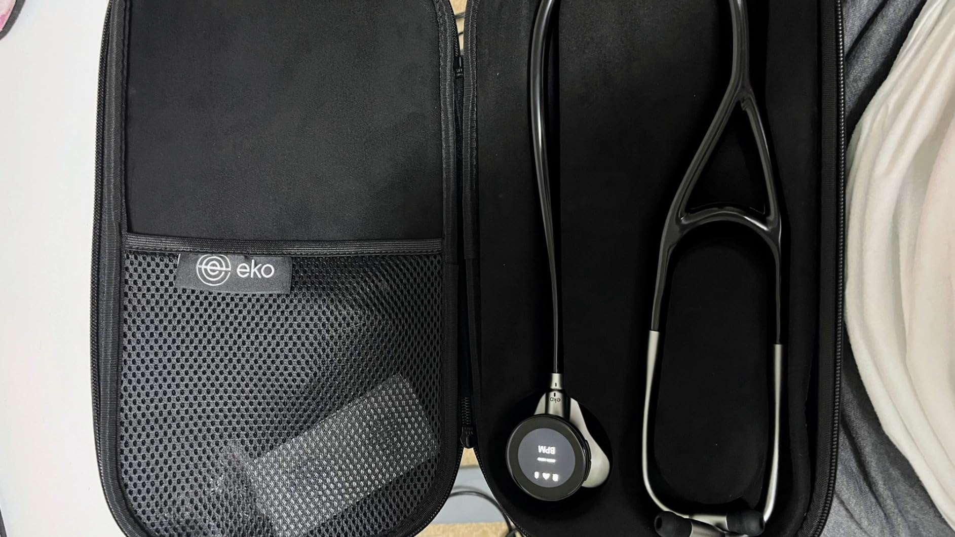 Eko CORE 500 Digital Stethoscope - 40x Amplification, Active Noise Cancellation, 3-Lead ECG, FDA-Cleared AI with Eko+, Full-Color Display, Reimbursement Eligible - Silver, COR503-SLV customer photo 2