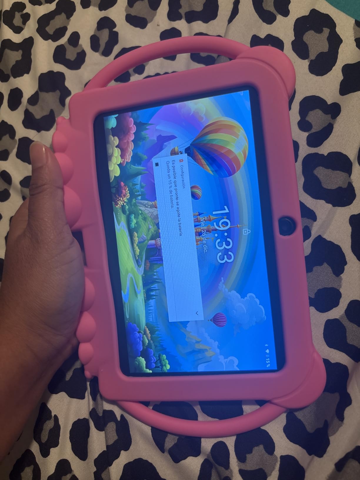 HOTTABLET Kids Tablet 7 inch Android, 4GB RAM 32GB ROM, 1TB Expansion, with Parental Control, WiFi, Bluetooth, Dual Camera with Silicone Case, 1PCS (Blue) customer photo 1