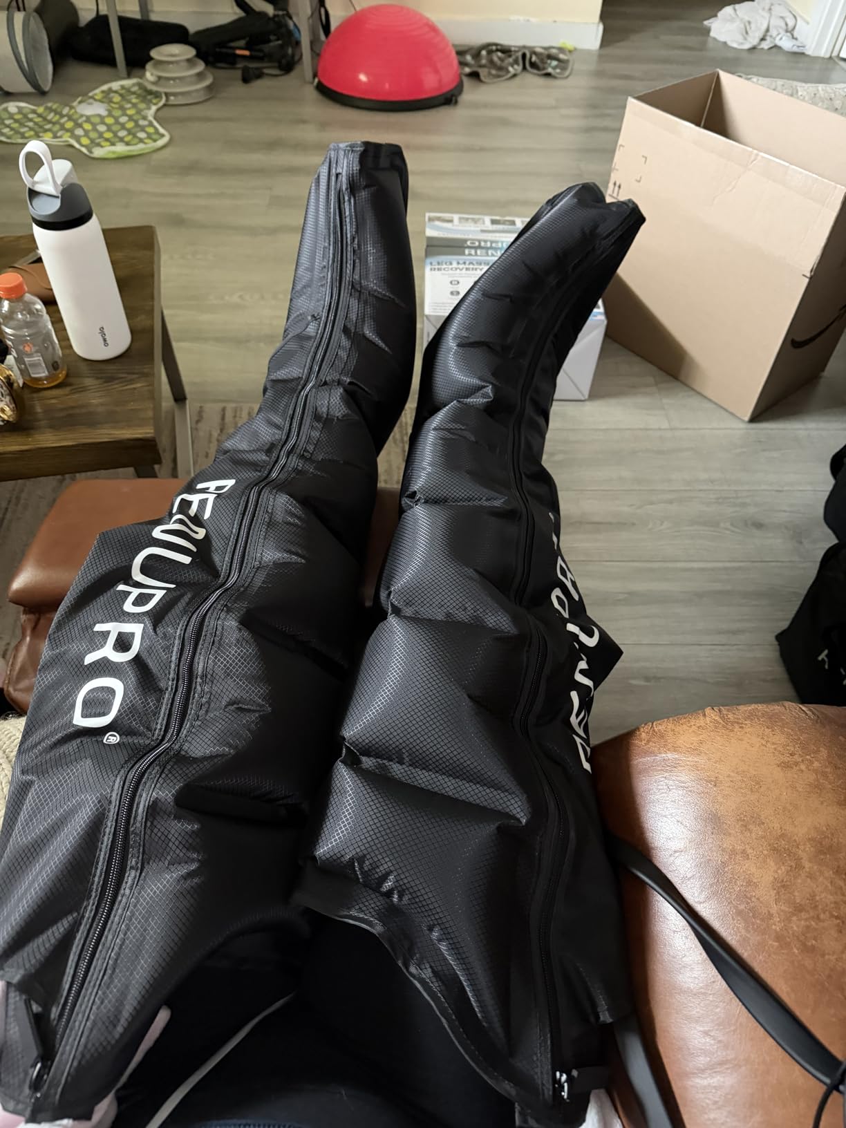 Leg Compression Massager, Air Compression Boots for Circulation | Full-leg sequential air compression for circulation & faster recovery; athlete recovery system, dynamic air, USA owned customer photo 2