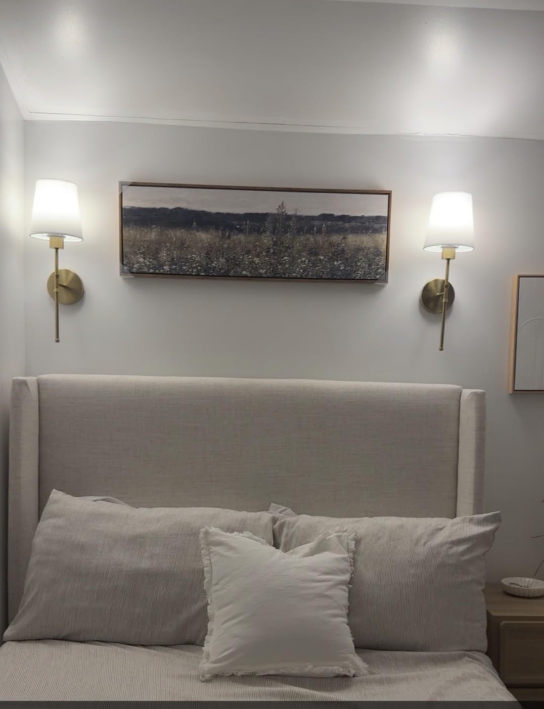 InSimSea Extra Large Framed Vintage Wall Art, Rustic Landscape, 40x20in | Cottage Road Farmhouse Picture, Canvas, Long Horizontal, Bedroom Above of Bed Fireplace Living Room customer photo 1