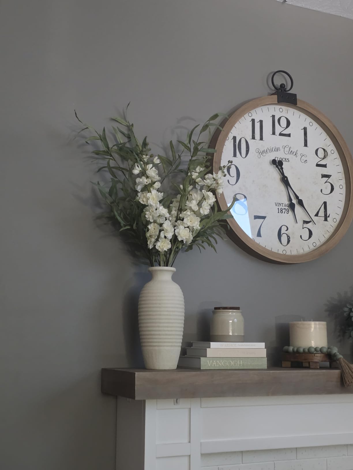 Vaseking Large Ceramic Rustic Vase, 11 inch Minimalist Decorative Farmhouse Tall Vase for Home Decor, Living Room, Shelf Decor, Entryway, Wedding, Table Decoration, Bronze customer photo 1