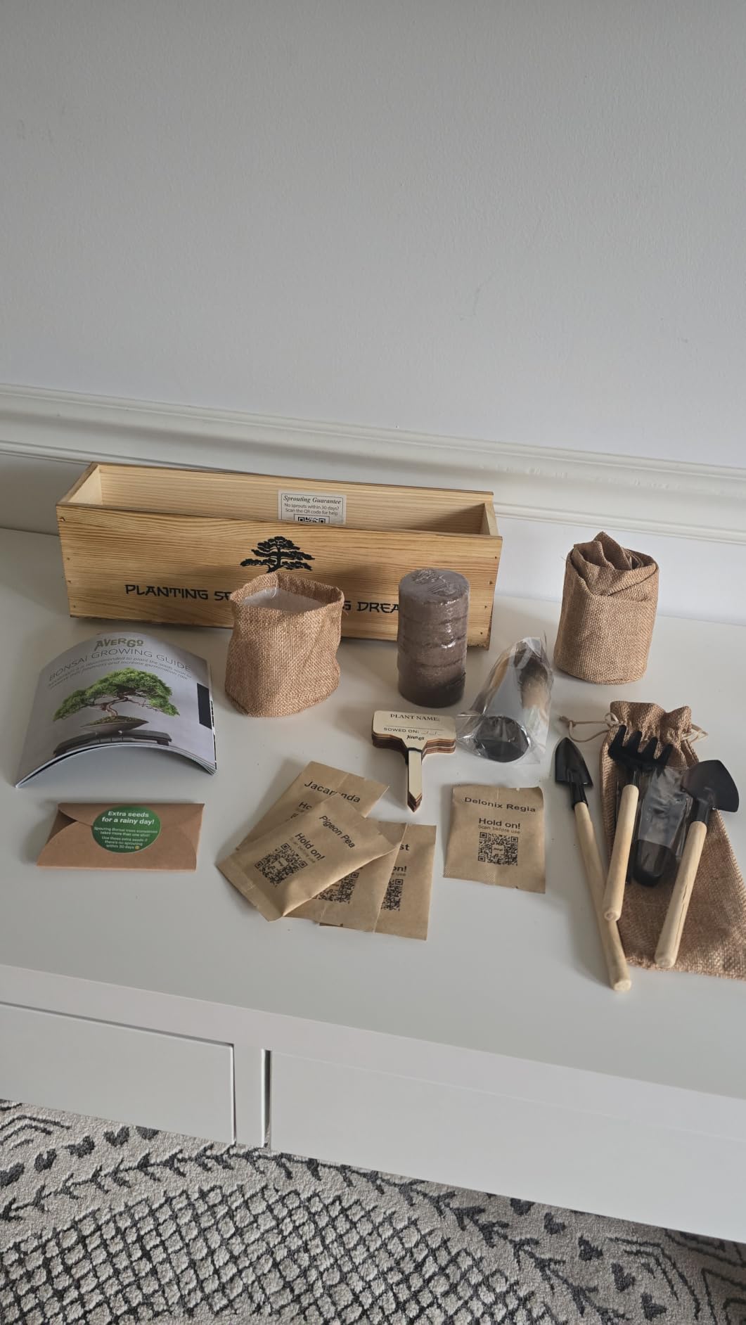 AVERGO Bonsai Tree Kit Deluxe - 5X Unique Japanese Bonzai Trees | Complete Indoor Bonsai Starter Kits for Growing Trees - DIY Gardening Gifts for Mother, Women & Men customer photo 2
