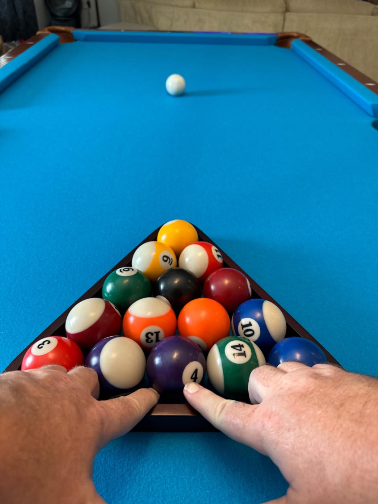 Solid Wood Pool Ball Triangle Rack, Pool Table Ball Holder Positioning Rack, 2-1/4