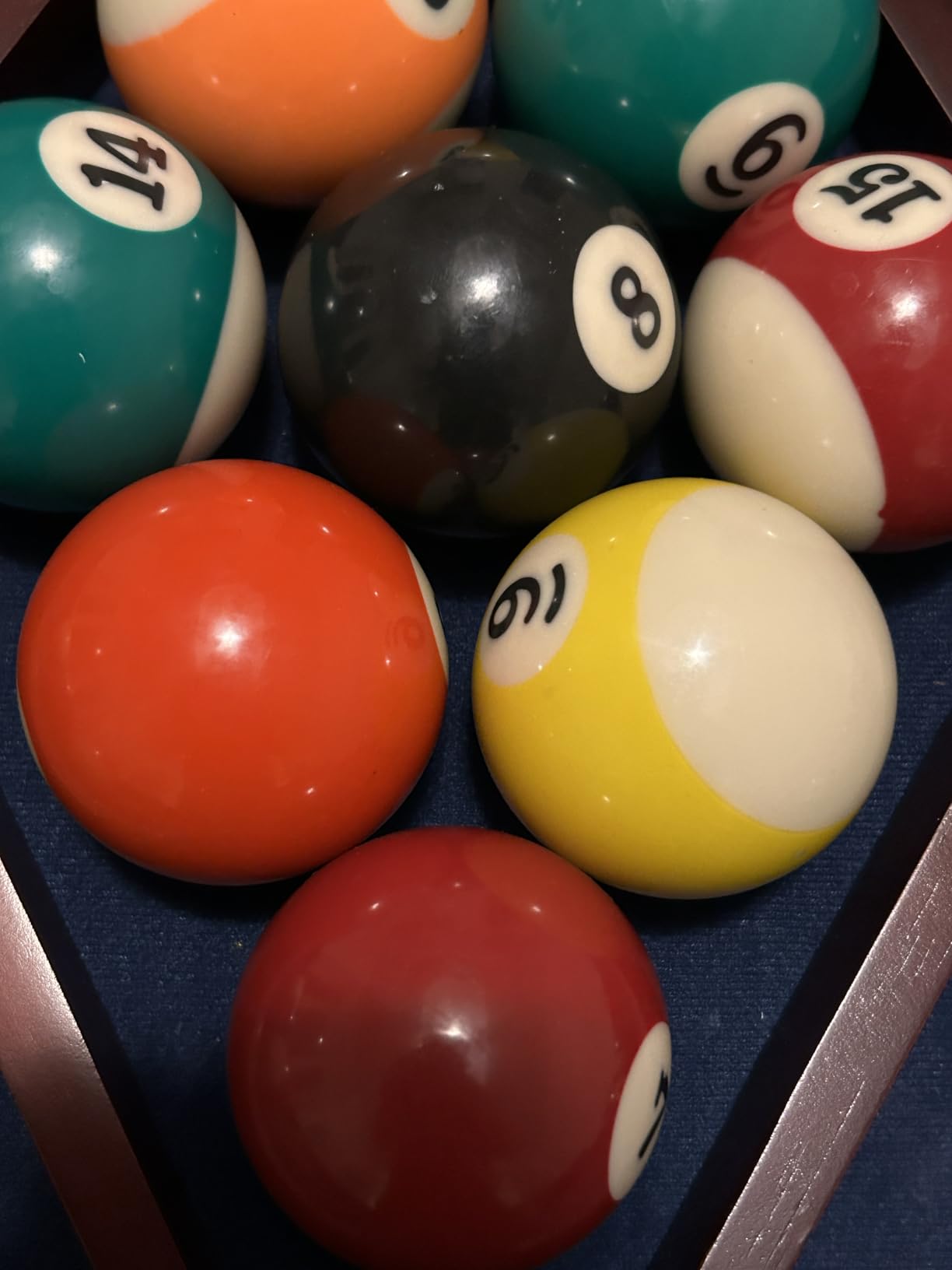 Solid Wood Pool Ball Triangle Rack, Pool Table Ball Holder Positioning Rack, 2-1/4