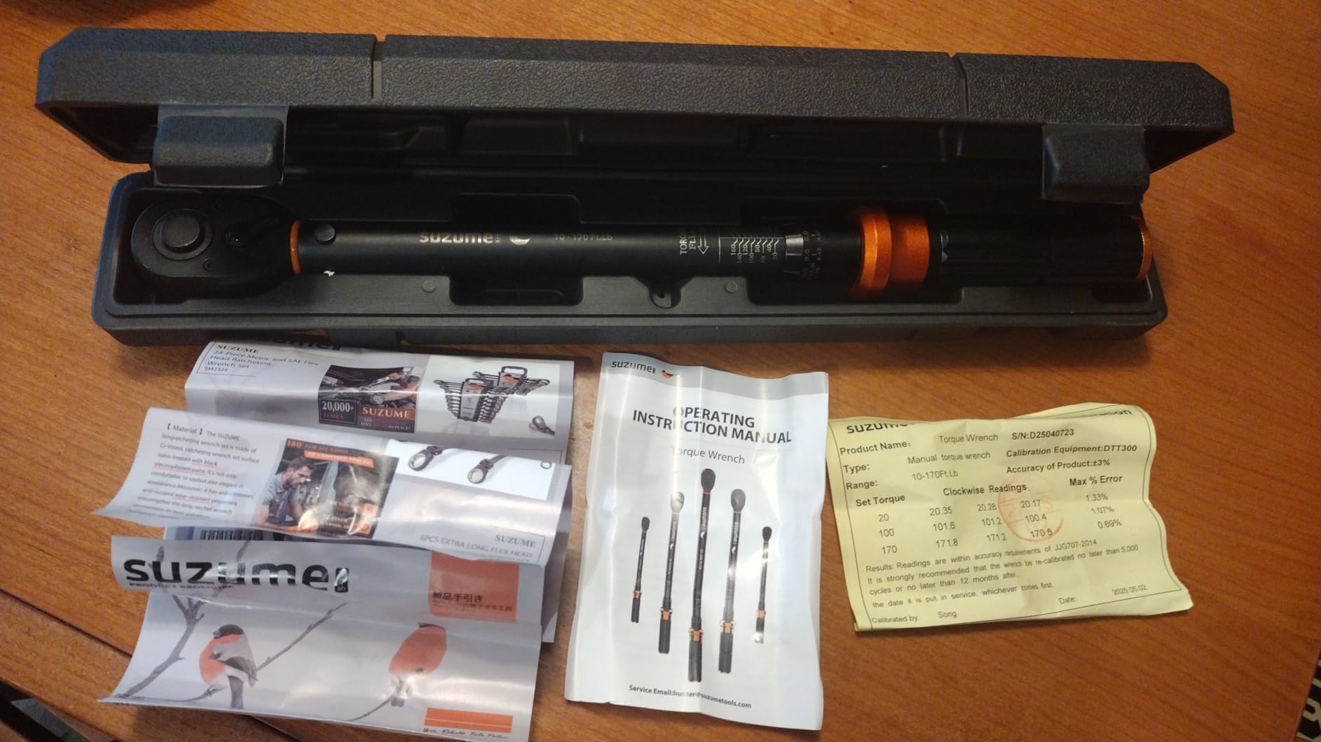 SUZUME Torque Wrench 1/2 Drive (10-170 Ft. Lb/ 14-231 N.m) Loud Click | ±3% Accuracy 72-tooth Dual-Direction Quick Release Head for Moto Truck Car Tire Maintenance with Storage Case customer photo 1